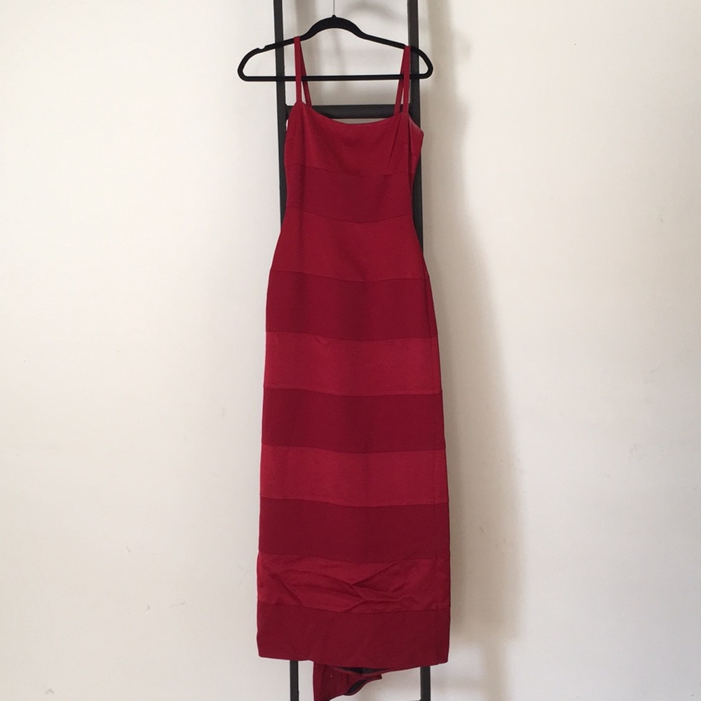 Red Satin Gown